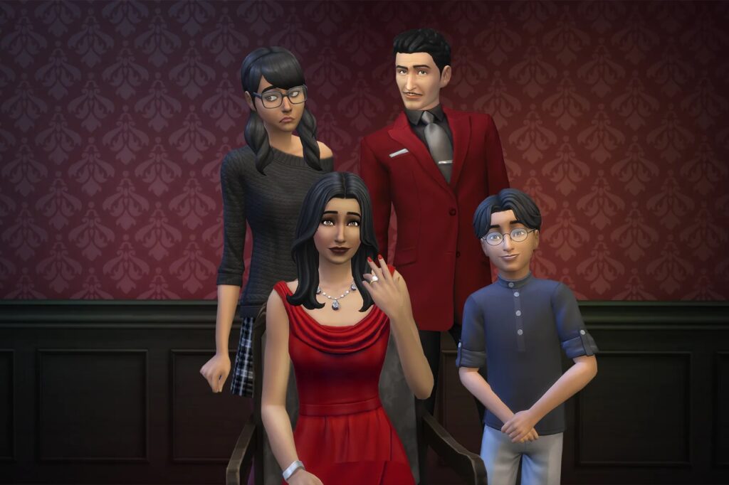 Sims 4 goth familie ueberarbeitet